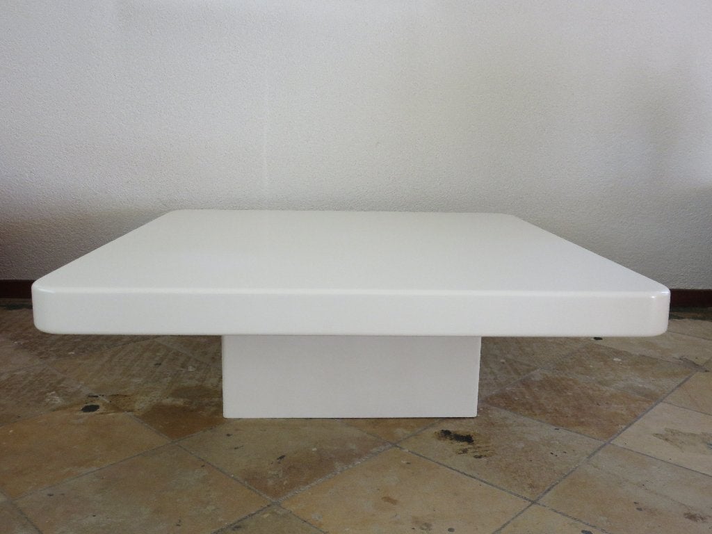 design Jan des Bouvrie witte vierkante salontafel, Huis en Inrichting, Ophalen, Gebruikt, Minder dan 50 cm, Jan des Bouvrie
