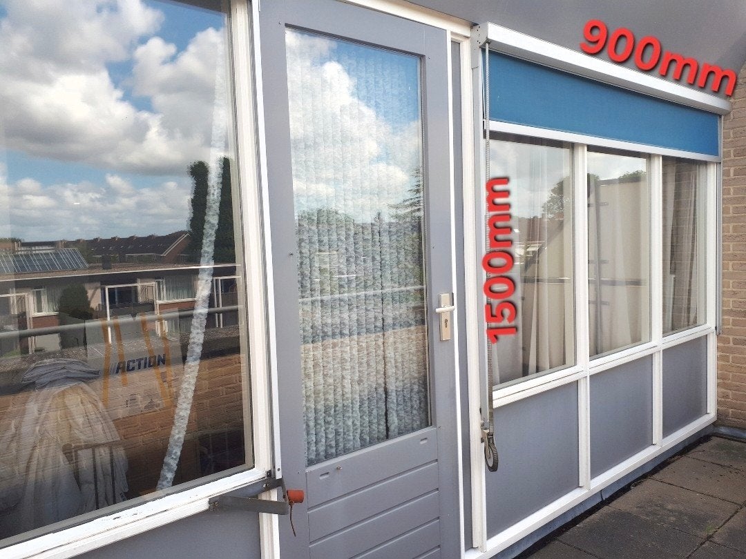Screen zonwering, 1x900mm, marine blauw, Tuin en Terras, Ophalen, Gebruikt, 150 tot 300 cm, 250 cm tot 450 cm