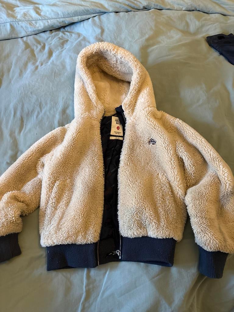 America Today teddy jas maat 134-140, Kinderen en Baby's, Kinderkleding | Maat 134, Ophalen of Verzenden, Gebruikt, Meisje, Jas