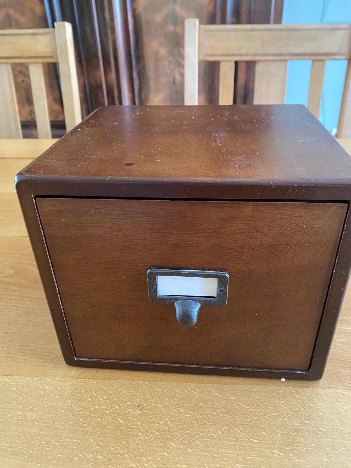 Houten opbergdoos met lade, Ophalen of Verzenden