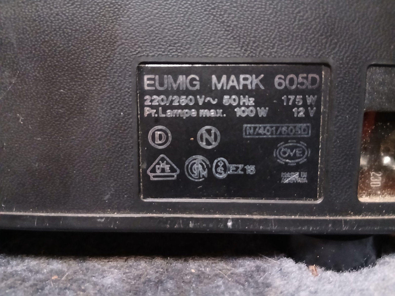 Eumig Mark 605D Filmprojector - Super 8 / Standard 8, Ophalen of Verzenden, Gebruikt