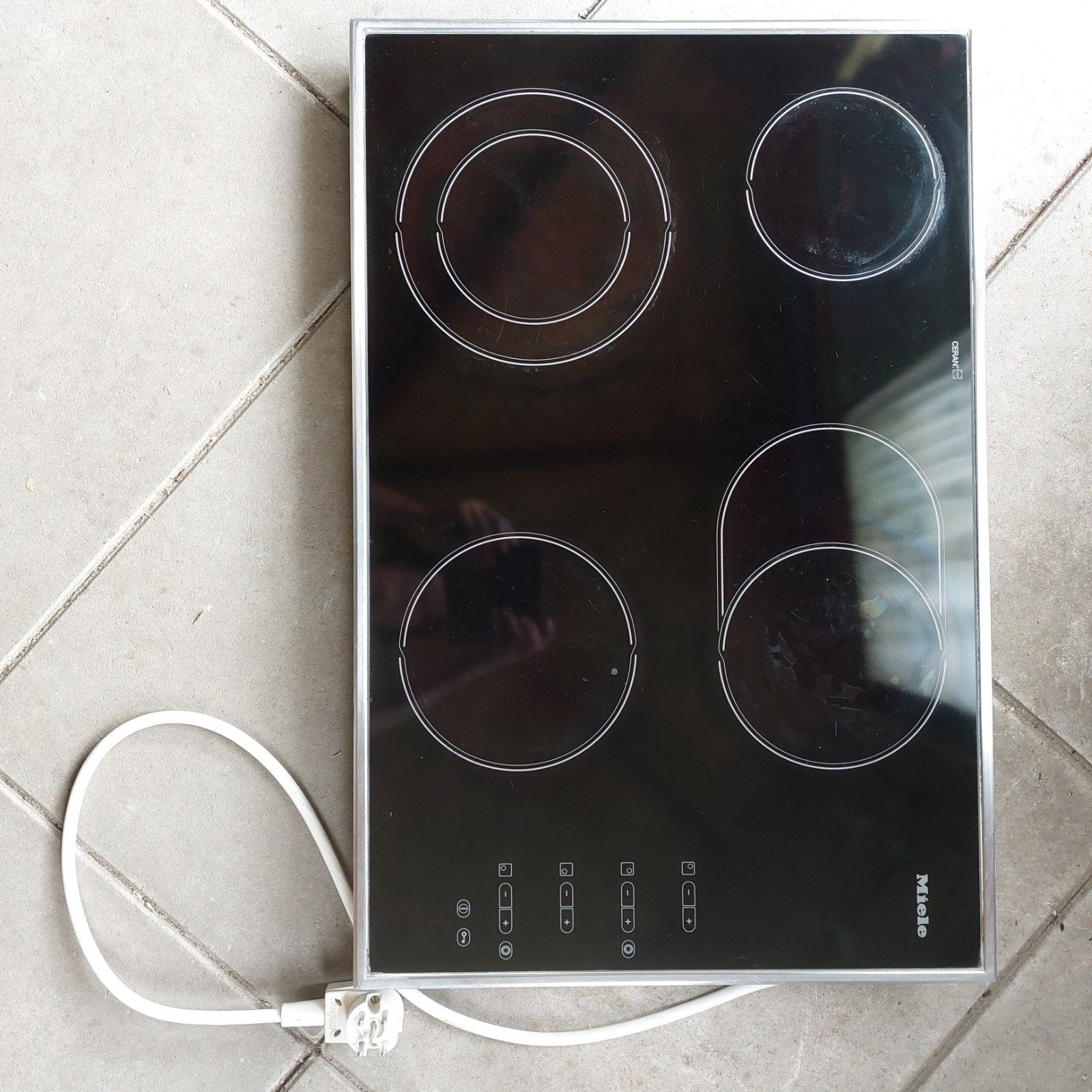 Miele KM 468 EDST Inbouw Kookplaat - Keramisch, Witgoed en Apparatuur, Kookplaten, Ophalen, Gebruikt, Keramisch, 4 kookzones