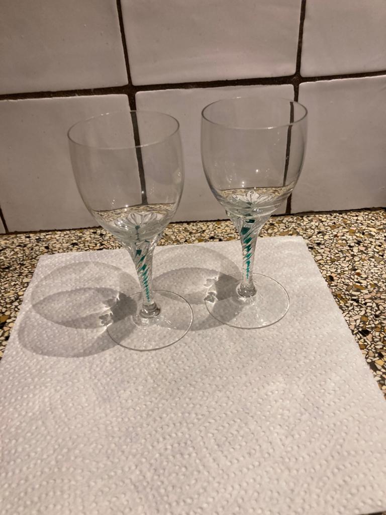 Set van 2 glaasje, Antiek en Kunst, Antiek | Glas en Kristal, Ophalen of Verzenden