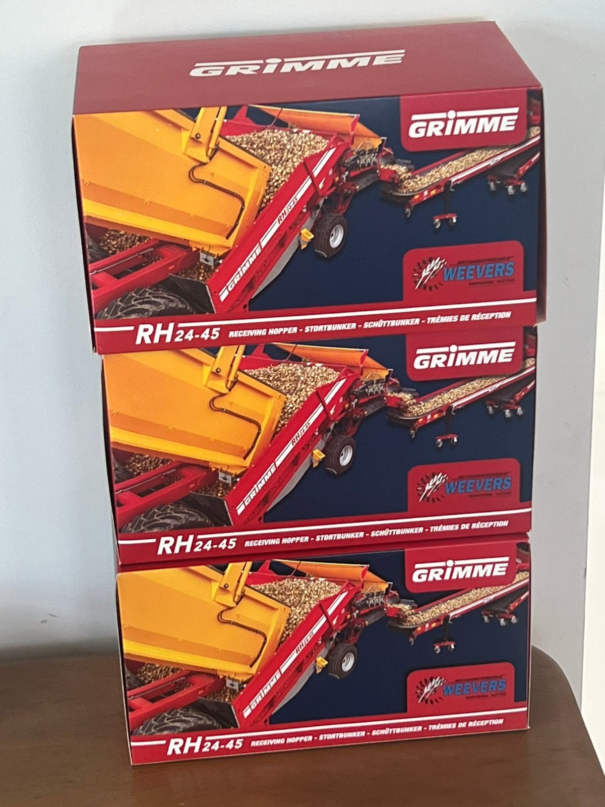 3x Grimme rh-24-45 stortbunker schaal 1:32 van Minitrac, Verzenden, Zo goed als nieuw, Tractor of Landbouw, Overige merken