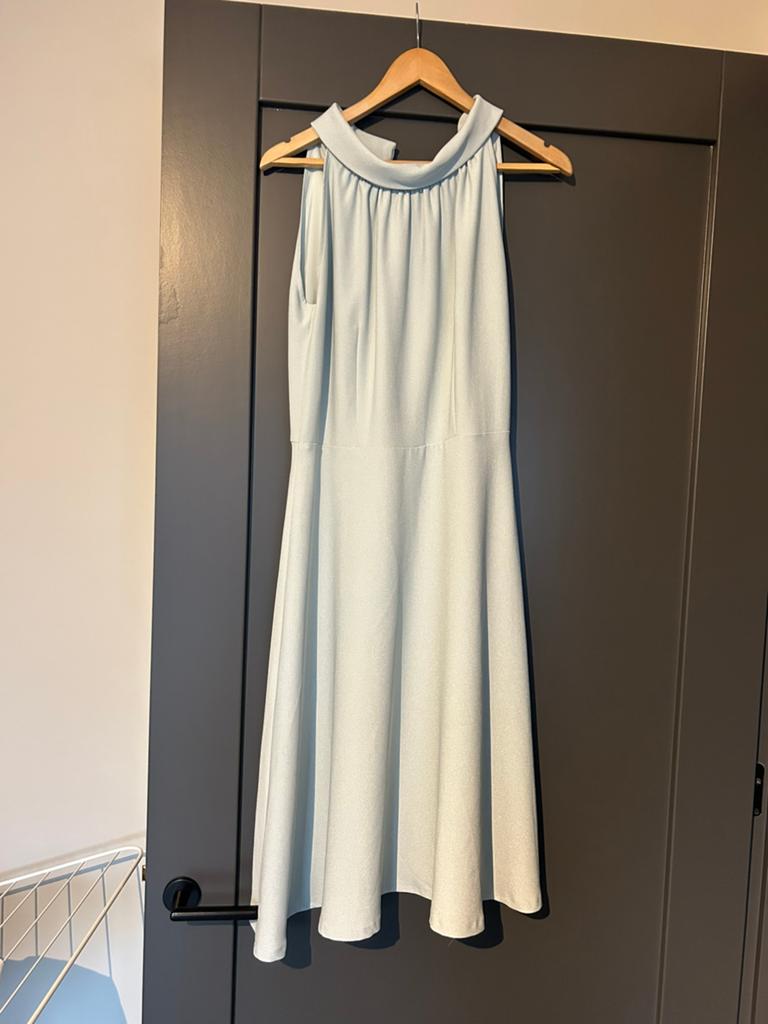 Prachtige gevoerde LaDress jurk maat M mintgroen, Kleding | Dames, Jurken, Maat 38/40 (M), Verzenden, Zo goed als nieuw, Knielengte
