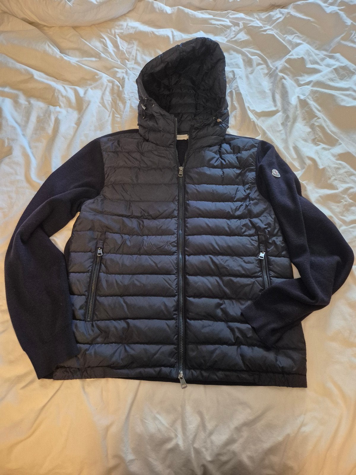 Moncler jas, Kleding | Heren, Jassen | Winter, Ophalen of Verzenden, Zo goed als nieuw, Overige maten, Blauw