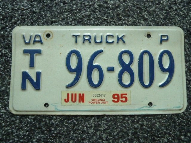Kentekenplaat licenseplate Virginia 1995 USA, Verzenden, Gebruikt, Auto's
