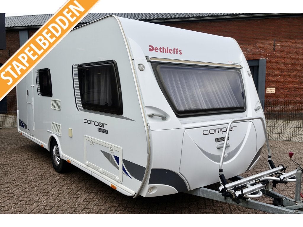 Dethleffs Camper 500 TK 2012 Stapelbedden Voortent 1700 KG, Schokbreker, Bedrijf, Treinzit, Dwarsbed