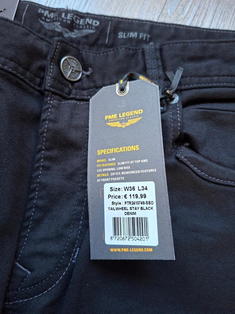 PME LEGEND Tailwheel jeans W36 L34, W36 - W38 (confectie 52/54), Zwart, Nieuw, Ophalen of Verzenden