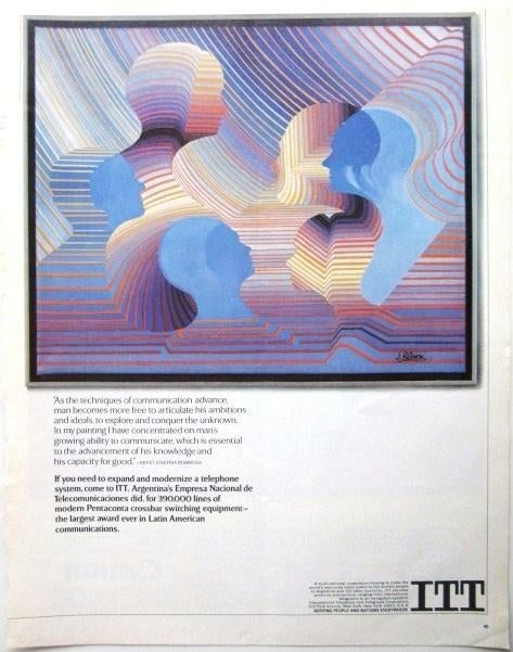 10 vintage advertenties reclames ITT 1970-75 telecom radio, Ophalen of Verzenden, Gebruikt, Overige typen