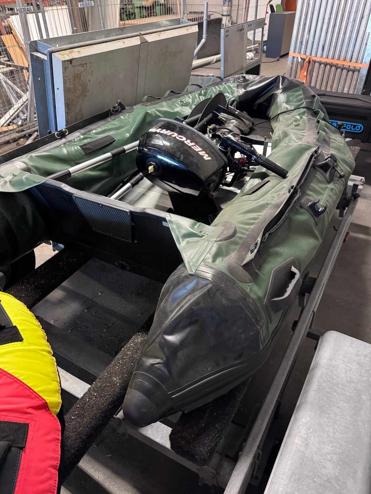 Opblaasboot Marquis met Mercury buitenboordmotor, Ophalen, Mercury, Overige materialen, Gebruikt