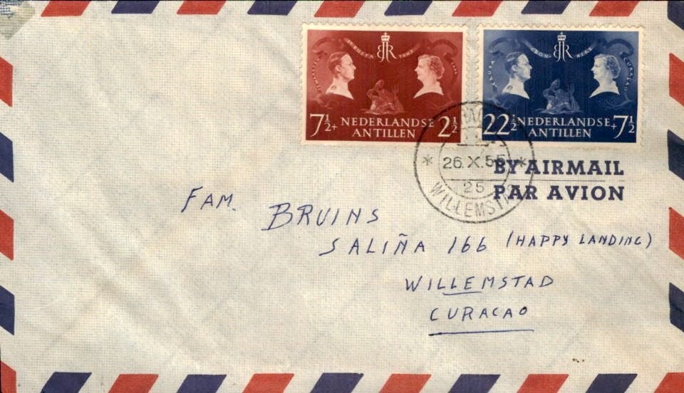 Nederlandse Antillen - Curacao - 1955, Verzenden, Envelop