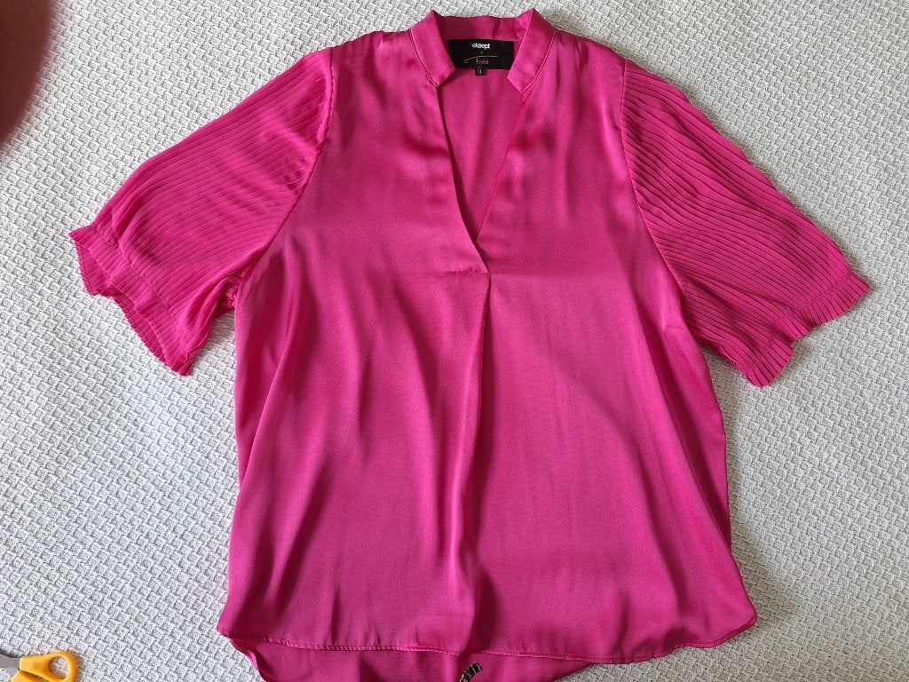 roze satijnen blousje fredvan leer by shoeby mt.xl nieuw, Maat 38/40 (M), Nieuw, Ophalen of Verzenden, Roze