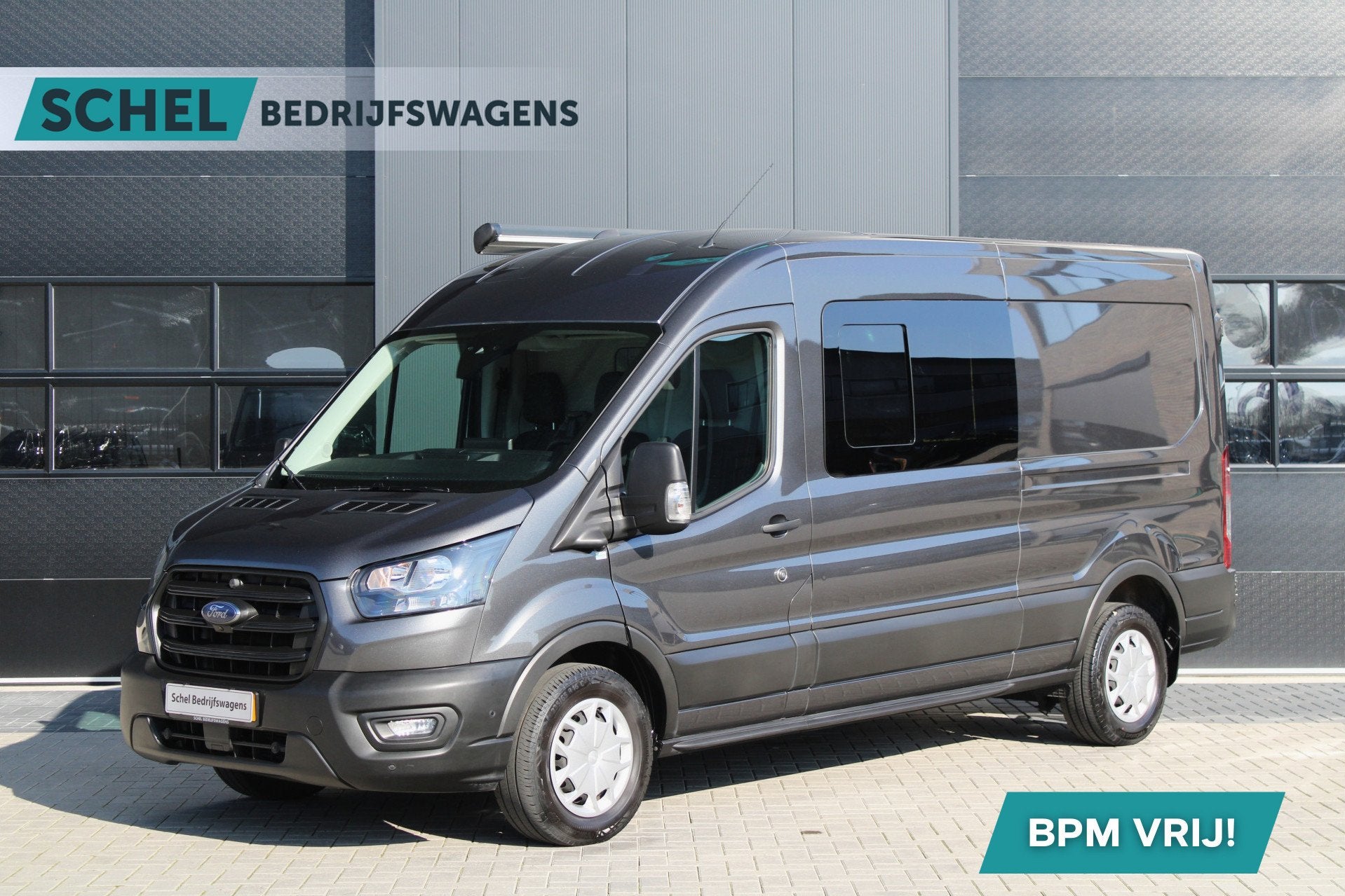 Ford Transit 350 2.0 TDCI L3H2 Trend 130pk - Camper/Grijs Ke, Auto's, Stof, Euro 6, 4 cilinders, 2500 kg