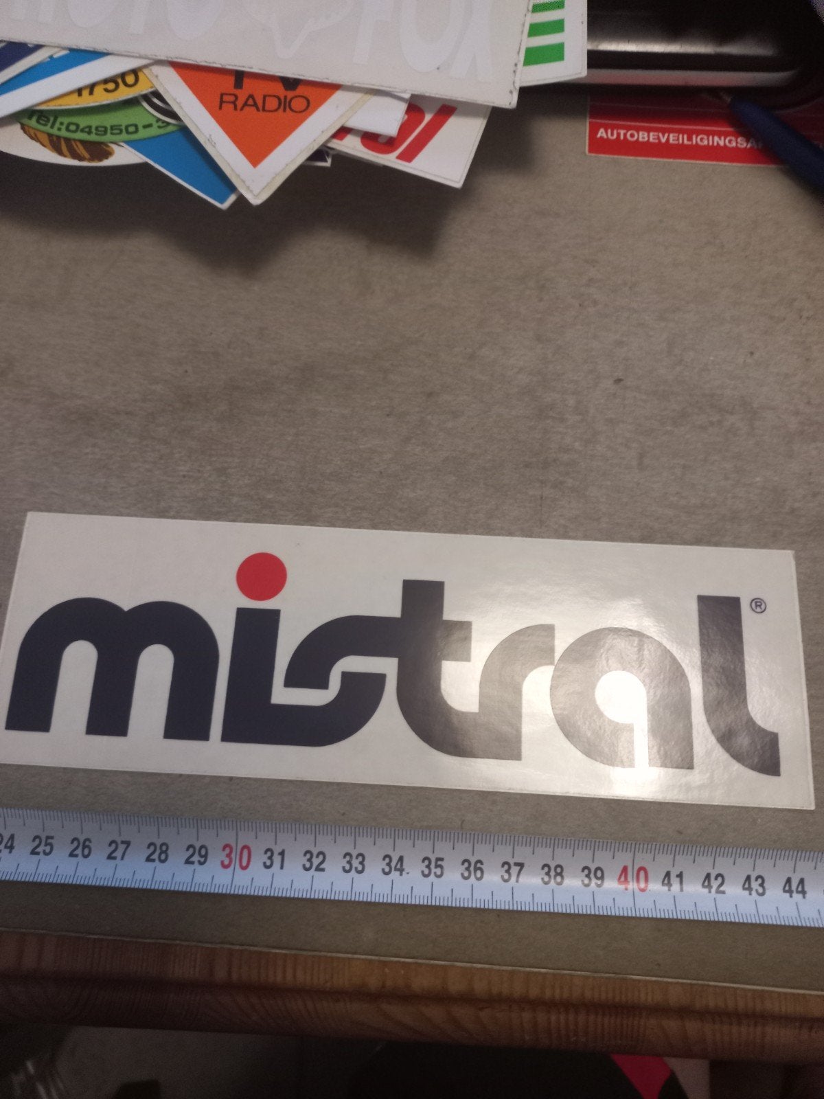 Mistral Sticker - Vintage Windsurf Merk, Ophalen of Verzenden