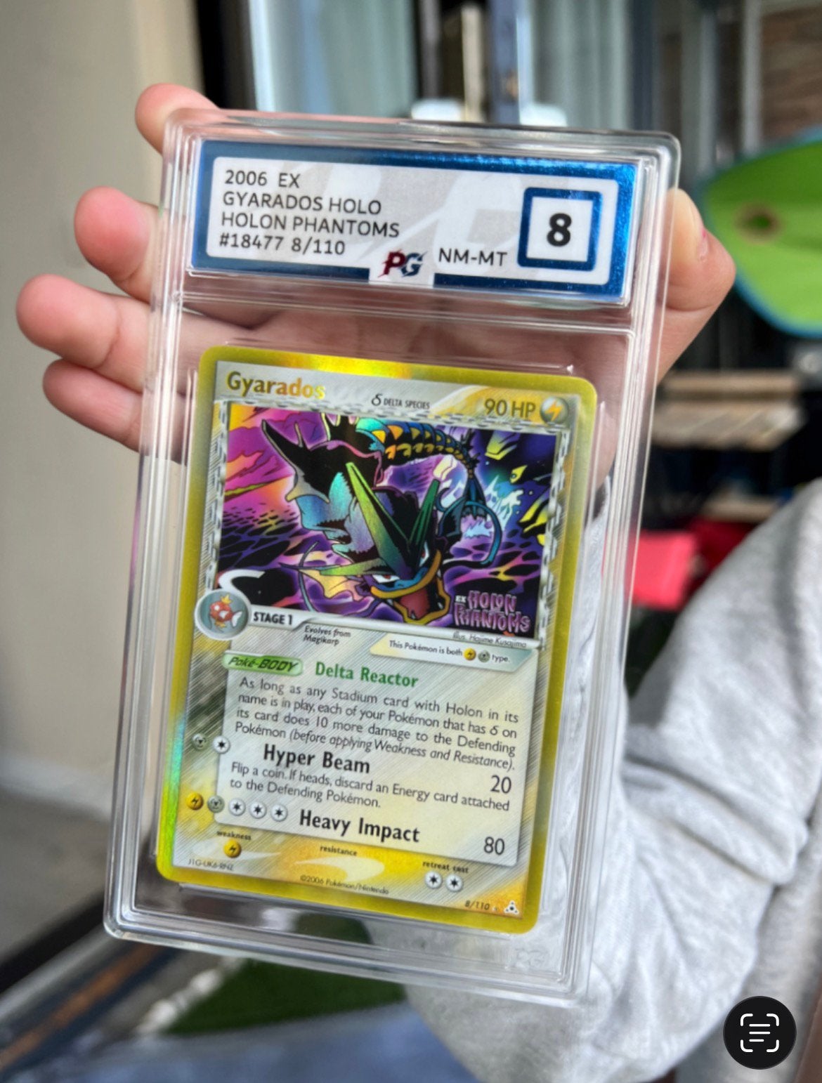 2006 EX Gyarados StampHolo Holon Phantoms Pokémon Kaart PG 8, Ophalen of Verzenden, Zo goed als nieuw, Losse kaart, Foil