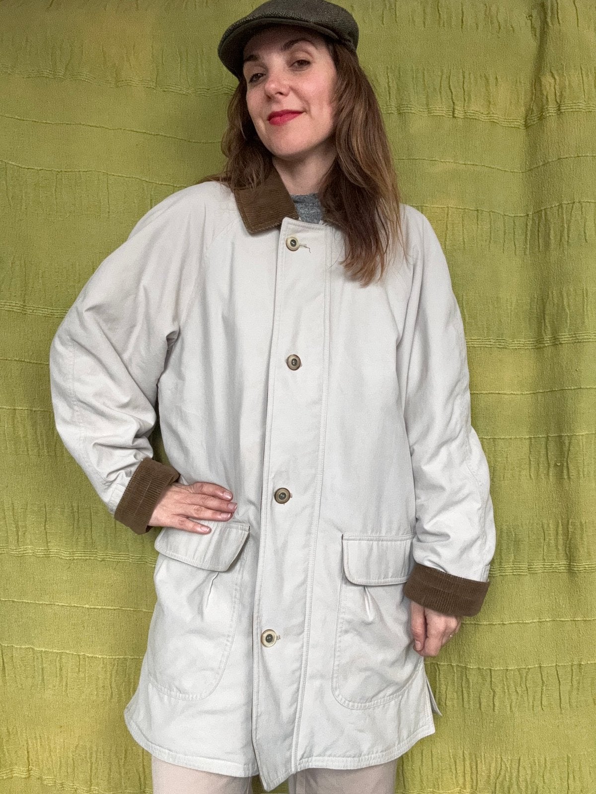 Vintage jas / parka / winterjas - beige -oversized, Maat 38/40 (M), Hgv, Beige, Hgv