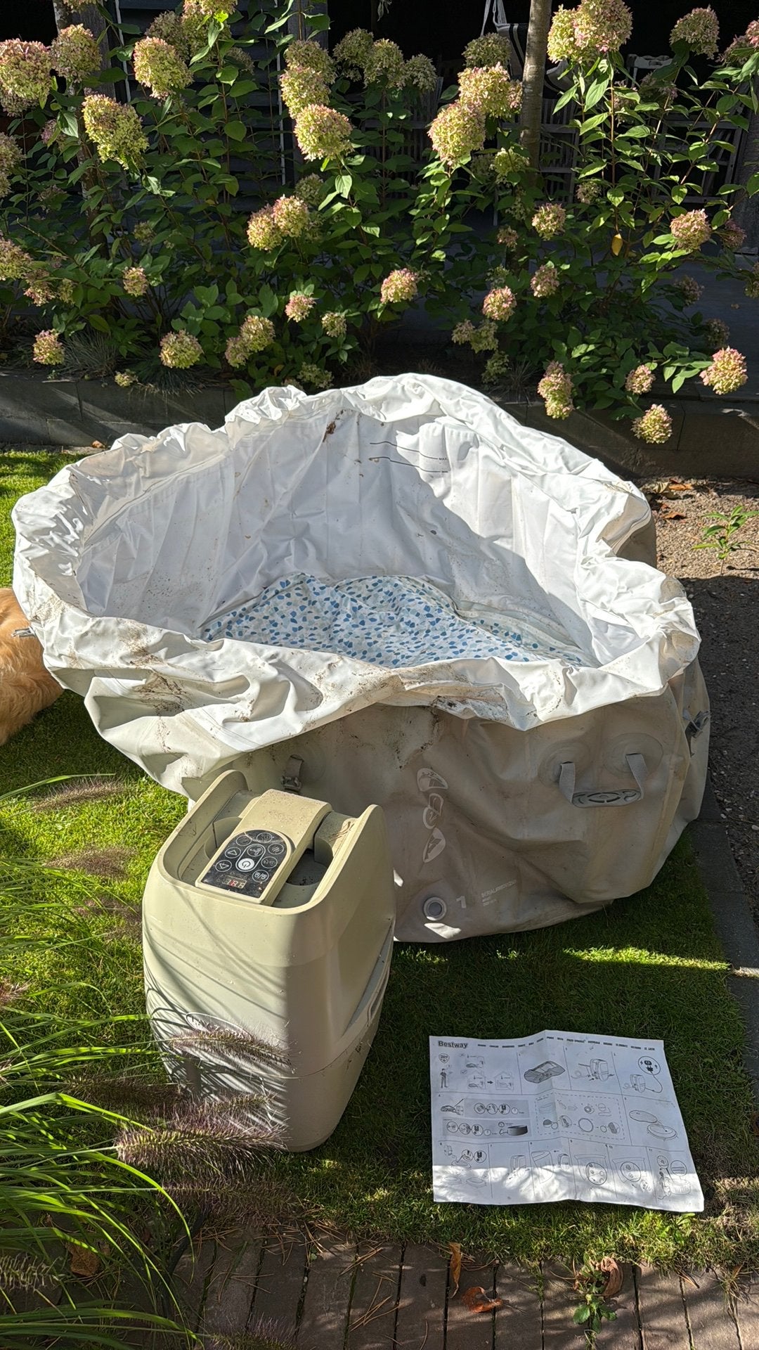 Whirlpool, verwarmd, gebruikt- functioneel, Ophalen of Verzenden, Gebruikt, Filter, Opblaasbaar