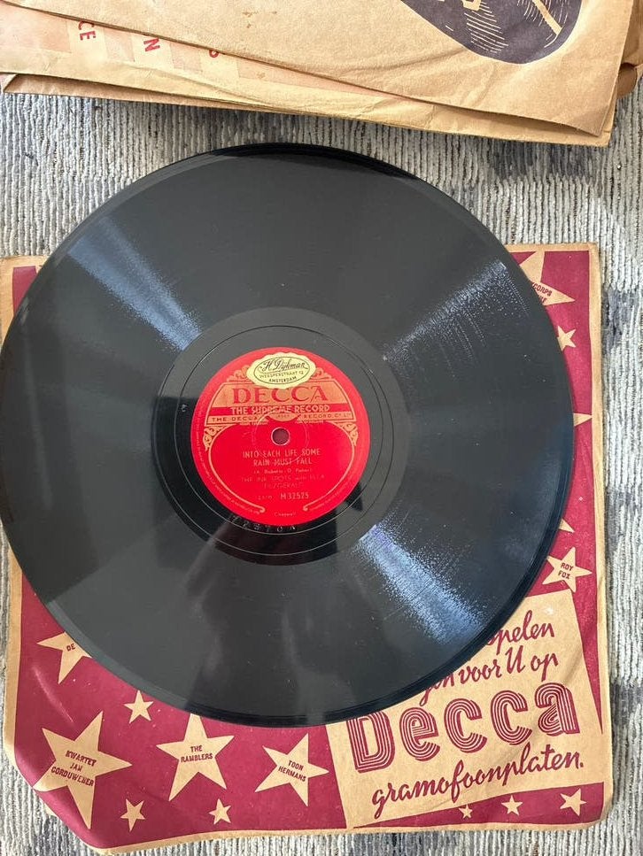 Vintage Decca 78 toeren grammofoonplaat - The Ink Spots, Cd's en Dvd's, Ophalen, Gebruikt