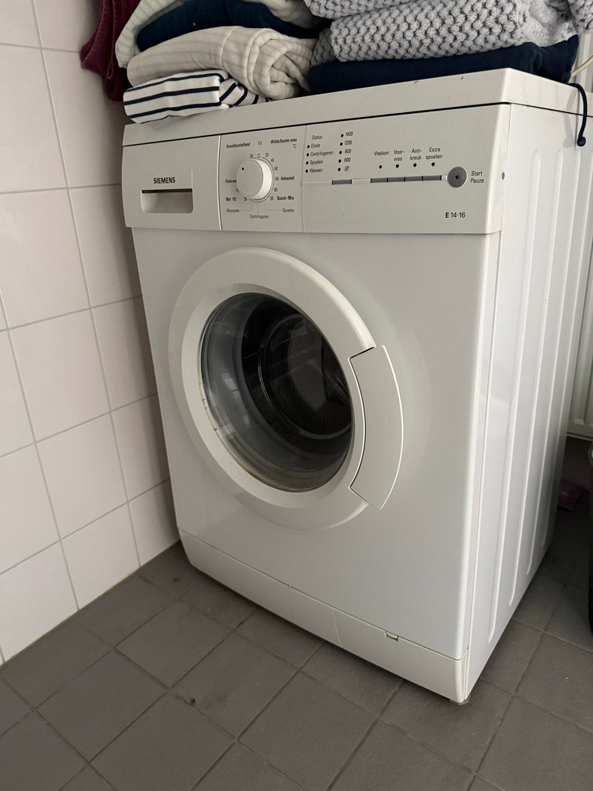 Siemens E14-16 Wasmachine - Voorlader, Witgoed en Apparatuur, Wasmachines, Ophalen, Gebruikt, Voorlader, Kort programma