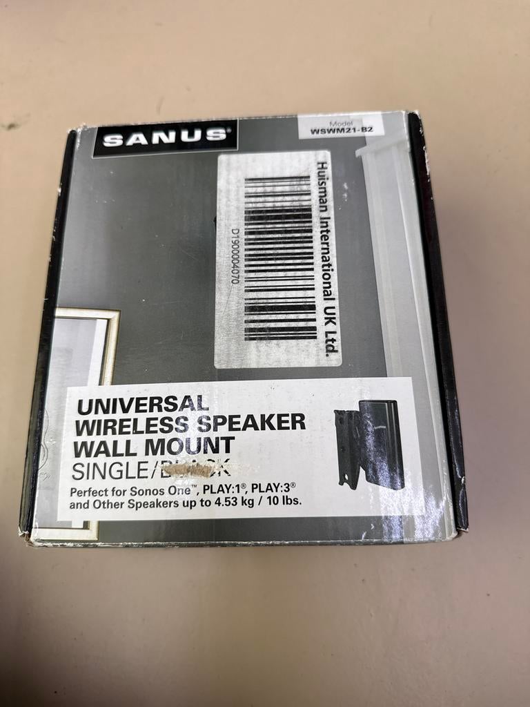 Sanus Universele Draadloze Luidspreker Muurbeugel Zwart, Ophalen of Verzenden, Overige typen