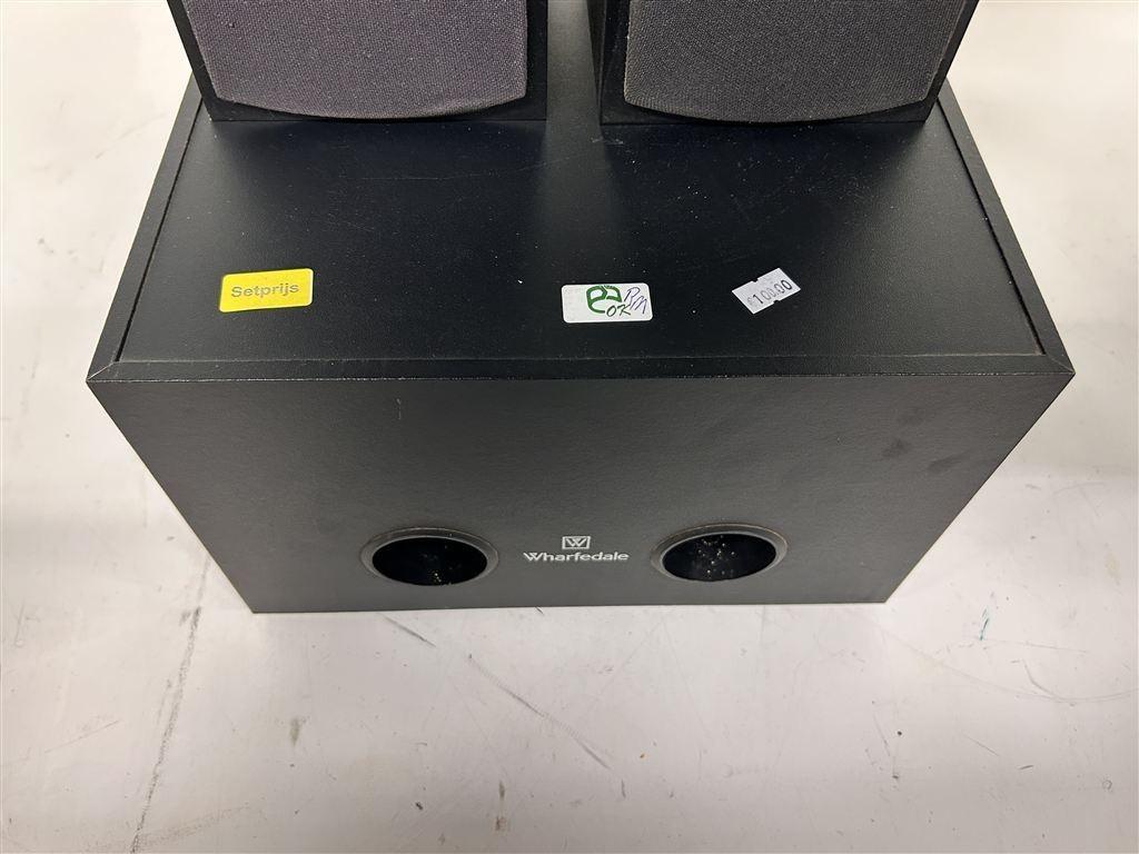 A7416. Wharfedale Sub Bass en 2 Satellite, model 2130, Overige merken, Gebruikt, Ophalen of Verzenden, 120 watt of meer