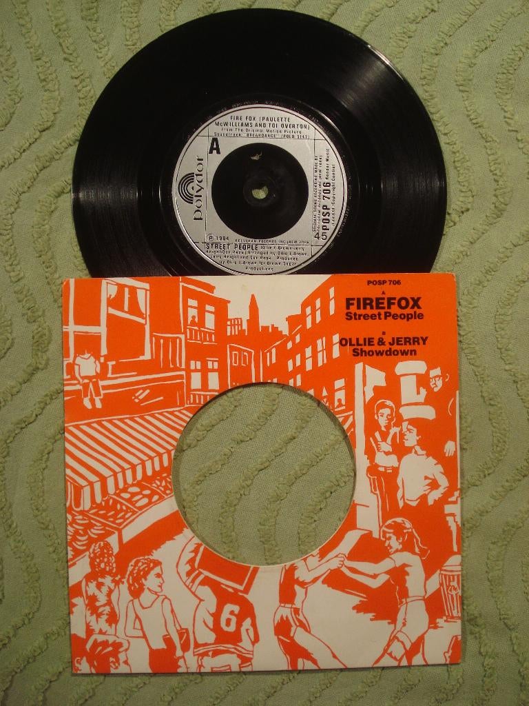 Firefox 7" Vinyl Single: ‘Street people’ (UK) Ollie & Jerry, Cd's en Dvd's, Gebruikt, Filmmuziek en Soundtracks, 7 inch, Single