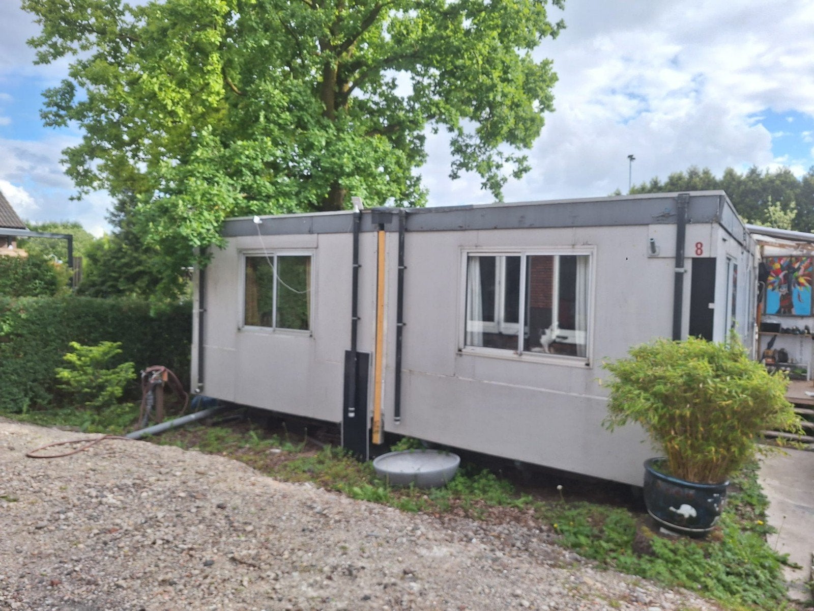 Chalet, tijdelijke woning, noodwoning, stacaravan, Doe-het-zelf en Verbouw, Bouwketen en Schaftketen, Ophalen