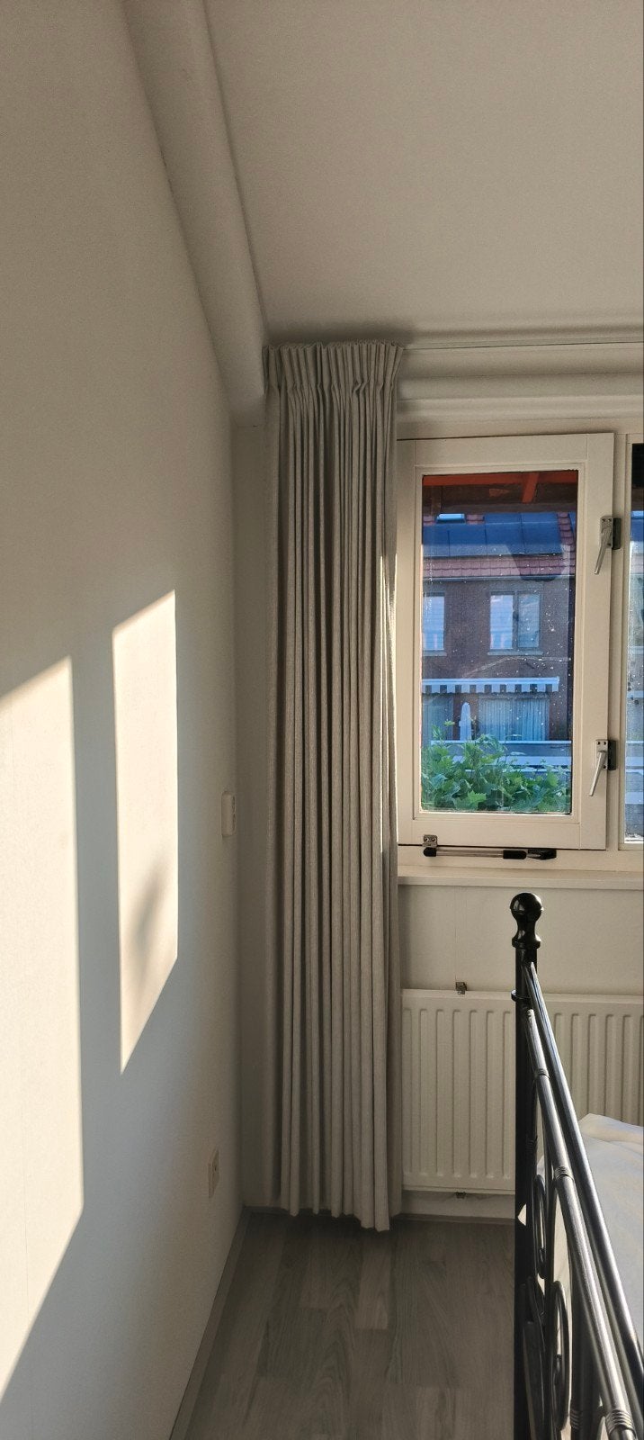 Gordijnen, mooi grijs/beige, Ophalen, Gebruikt, Plooiafwerking, Gordijn