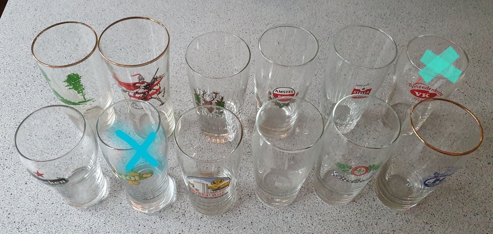 10 verschillende leuke bierglazen oa Ivanhoe, Breda, Hirfch, Verzamelen, Ophalen of Verzenden, Zo goed als nieuw, Glas of Glazen