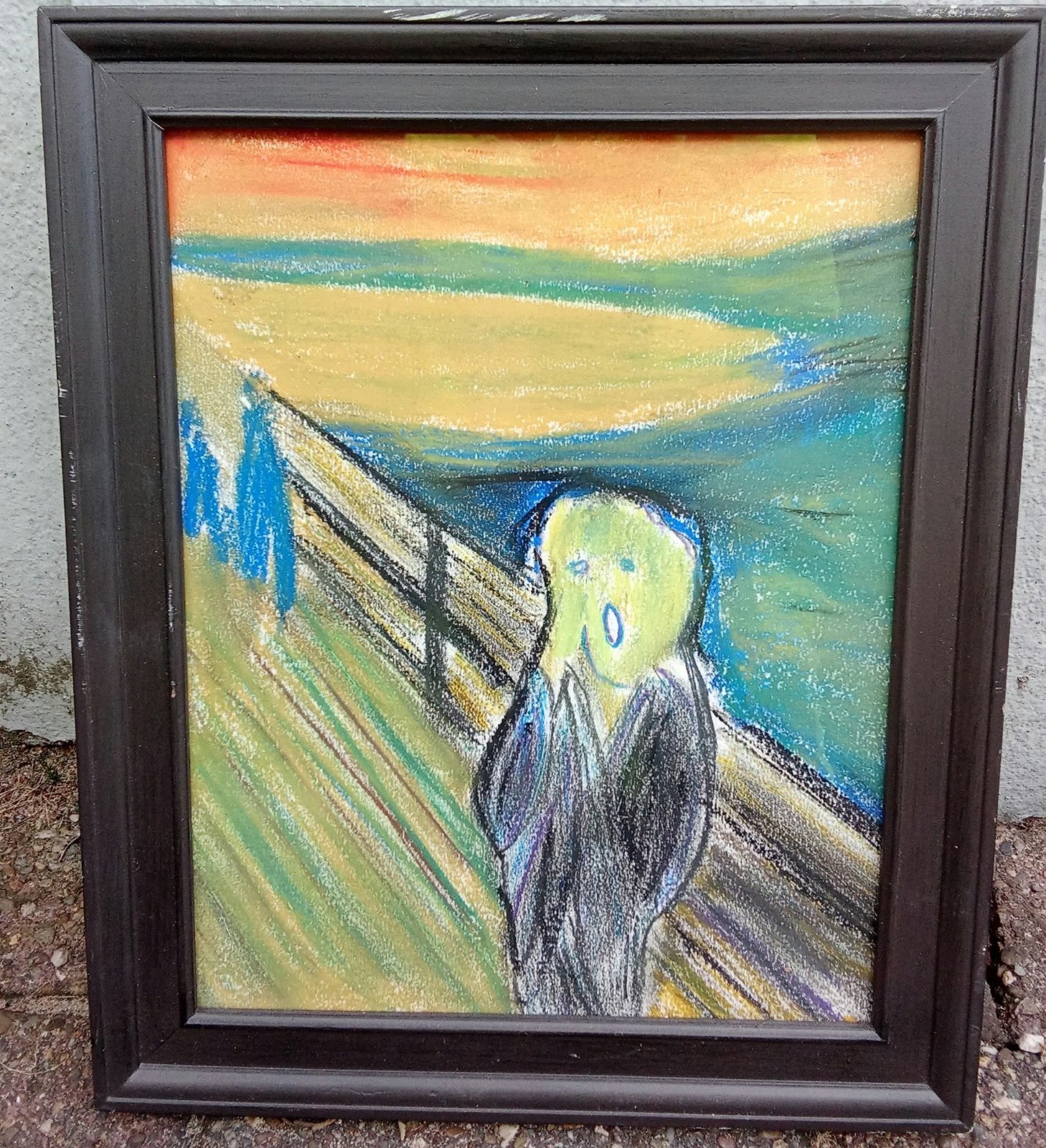 Handgeschilderde kopie van 'De Schreeuw' van Edvard Munch, Antiek en Kunst, Ophalen of Verzenden