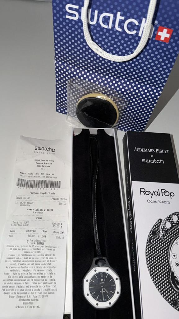 AP x SWATCH Royal Pop, Sieraden, Tassen en Uiterlijk, Horloges | Heren, Nieuw, Ophalen of Verzenden