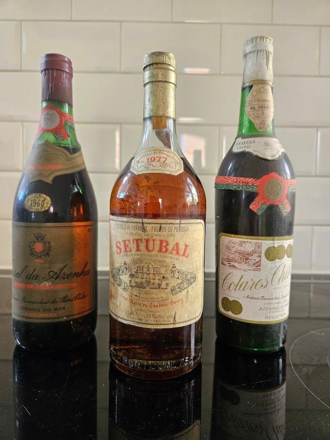 Portugese wijnen, 2 Colares en 1 Moscatel de Setubal, Verzamelen, Wijnen, Zo goed als nieuw, Overige typen, Overige gebieden, Vol