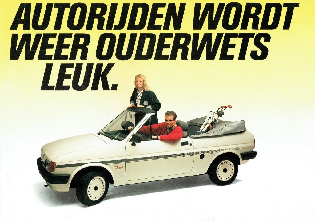 Folder Ford - AGM Fiesta Flirt (cabriolet - ca.1986), Verzenden, Gelezen, Ford