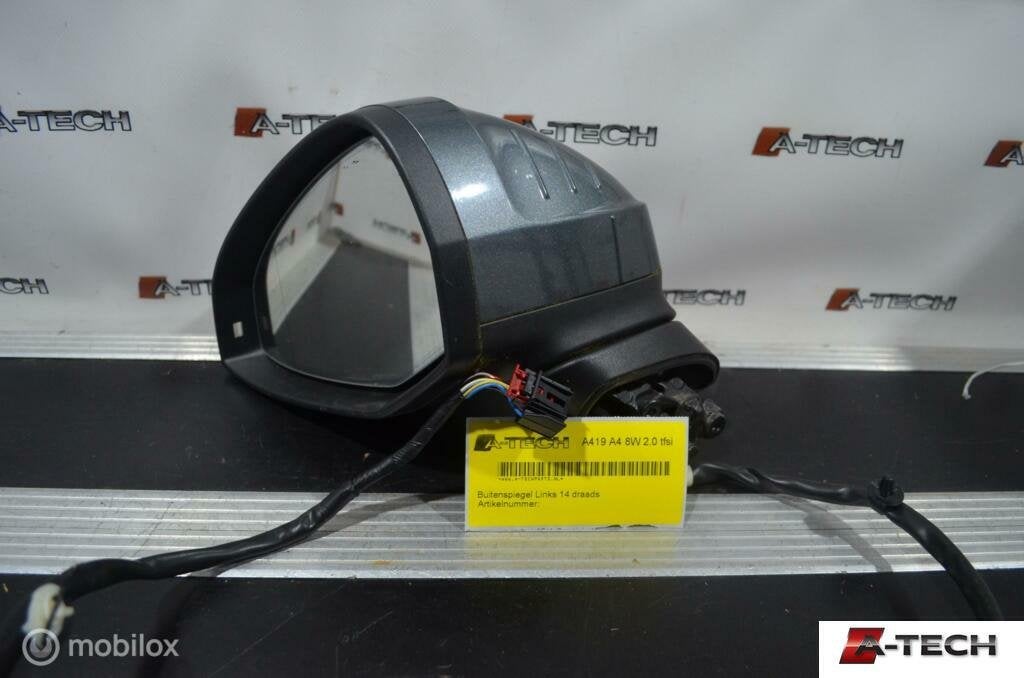 Buitenspiegel links ibisweis Audi A4 B9 ('15-'19) A419, Gebruikt, Ophalen of Verzenden