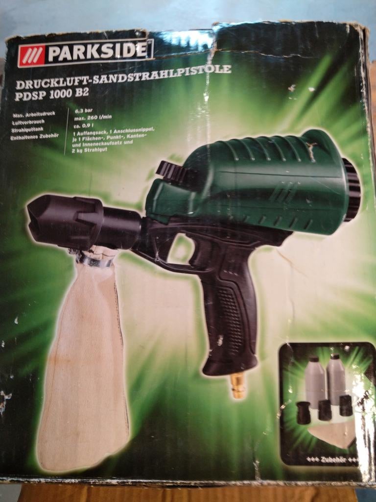 Parkside Zandstraalpistool PDSP 1000 B2 ongebruikt, Ophalen of Verzenden