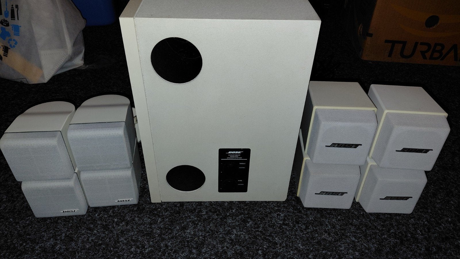 Bose luidsprekerset met subwoofer, Audio, Tv en Foto, Home Cinema-sets, Ophalen, Gebruikt
