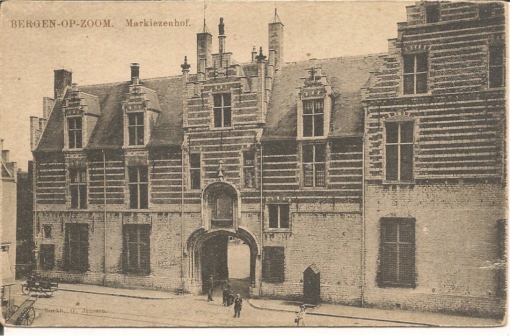 Ansichtkaart Bergen op Zoom - Markiezenhof (ongelopen), Verzamelen, Ansichtkaarten | Nederland, Ophalen of Verzenden, 1920 tot 1940