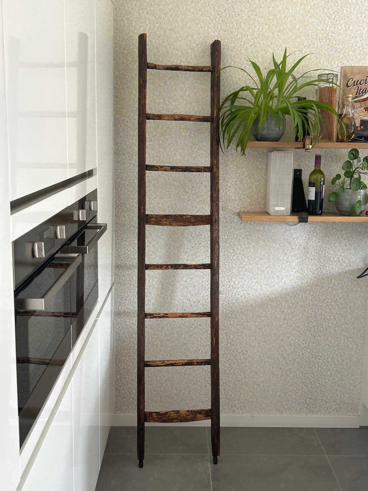 Decoratieve houten ladder - 208 * 40 cm., Huis en Inrichting, Ophalen, Gebruikt