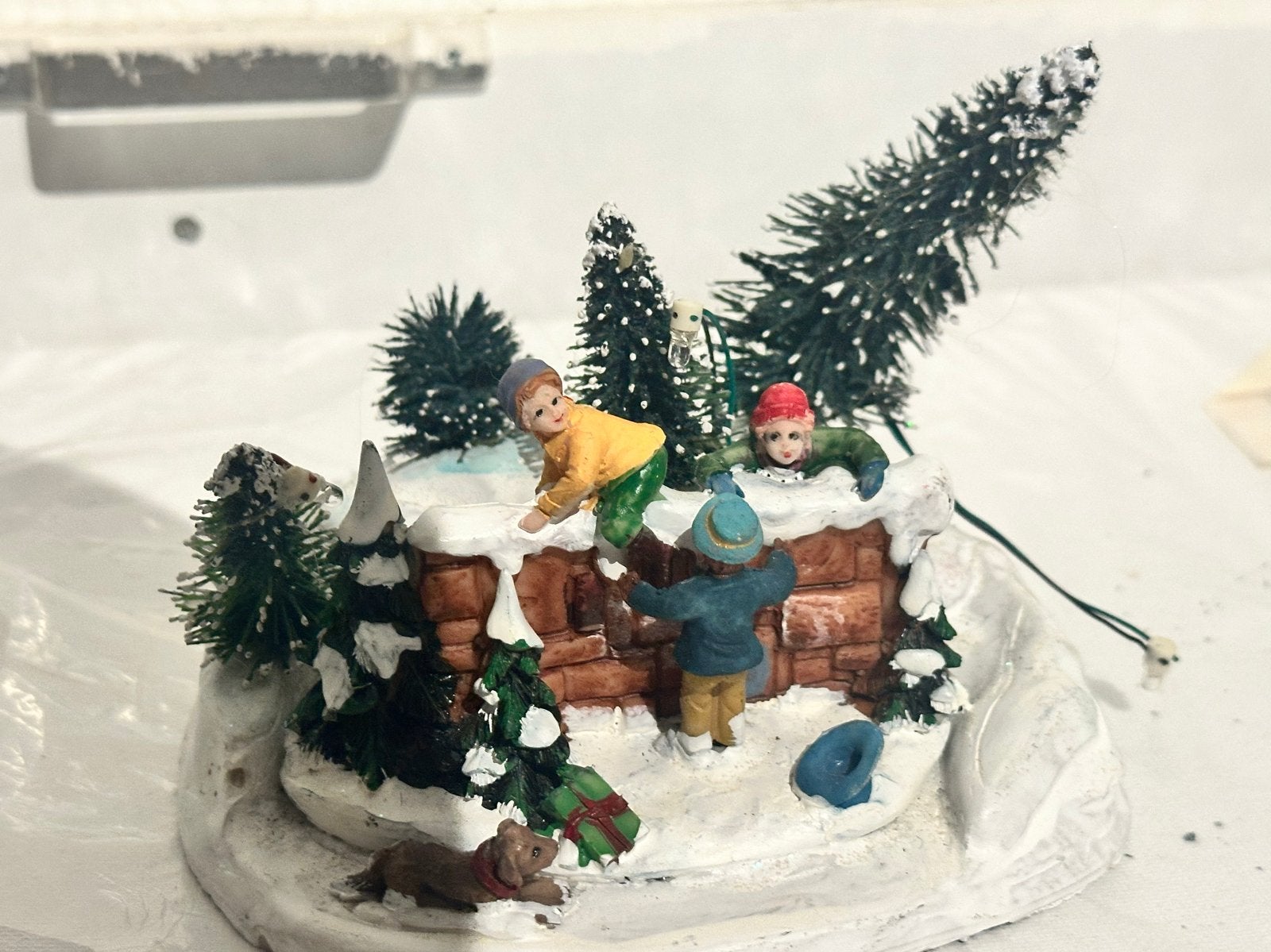 Kerst decoratie kinderen spelen buiten, Ophalen of Verzenden, Gebruikt