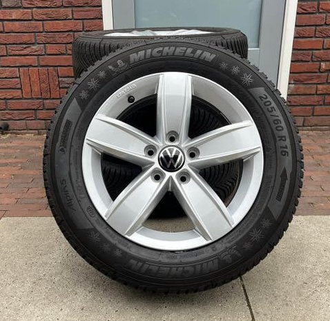 Originele VW T-Roc Caddy 16 inch 5x112 Michelin Winter 2022, Auto-onderdelen, Banden en Velgen, Ophalen, Gebruikt, 16 inch, Banden en Velgen