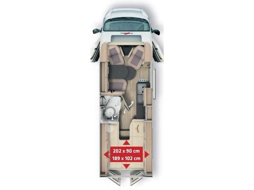Malibu First Class Two Room 640 LERB Lengtebedden, Automaat, Caravans en Kamperen, Campers, Automaat, Elektrische ramen, Koelkast