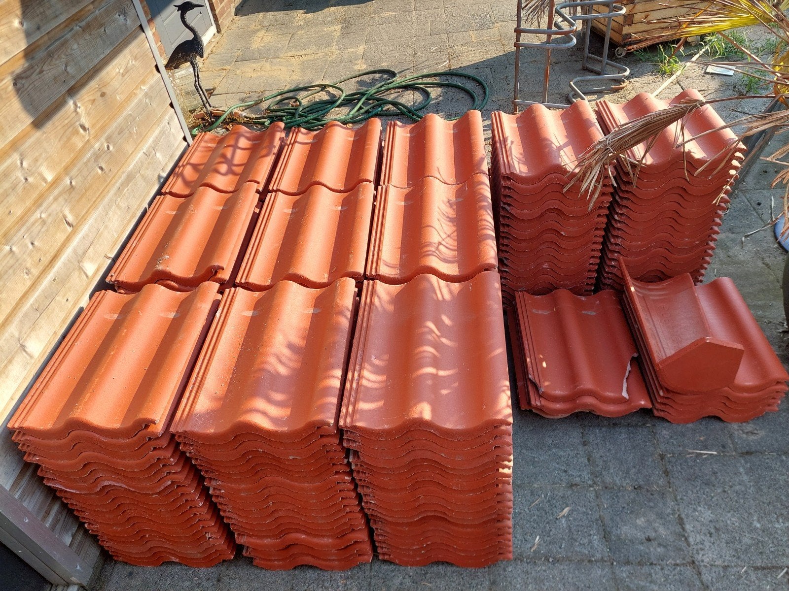 Gebruikte dakpannen, rood, diverse maten, Ophalen, Gebruikt, Steen of Klei, 15 m² of meer