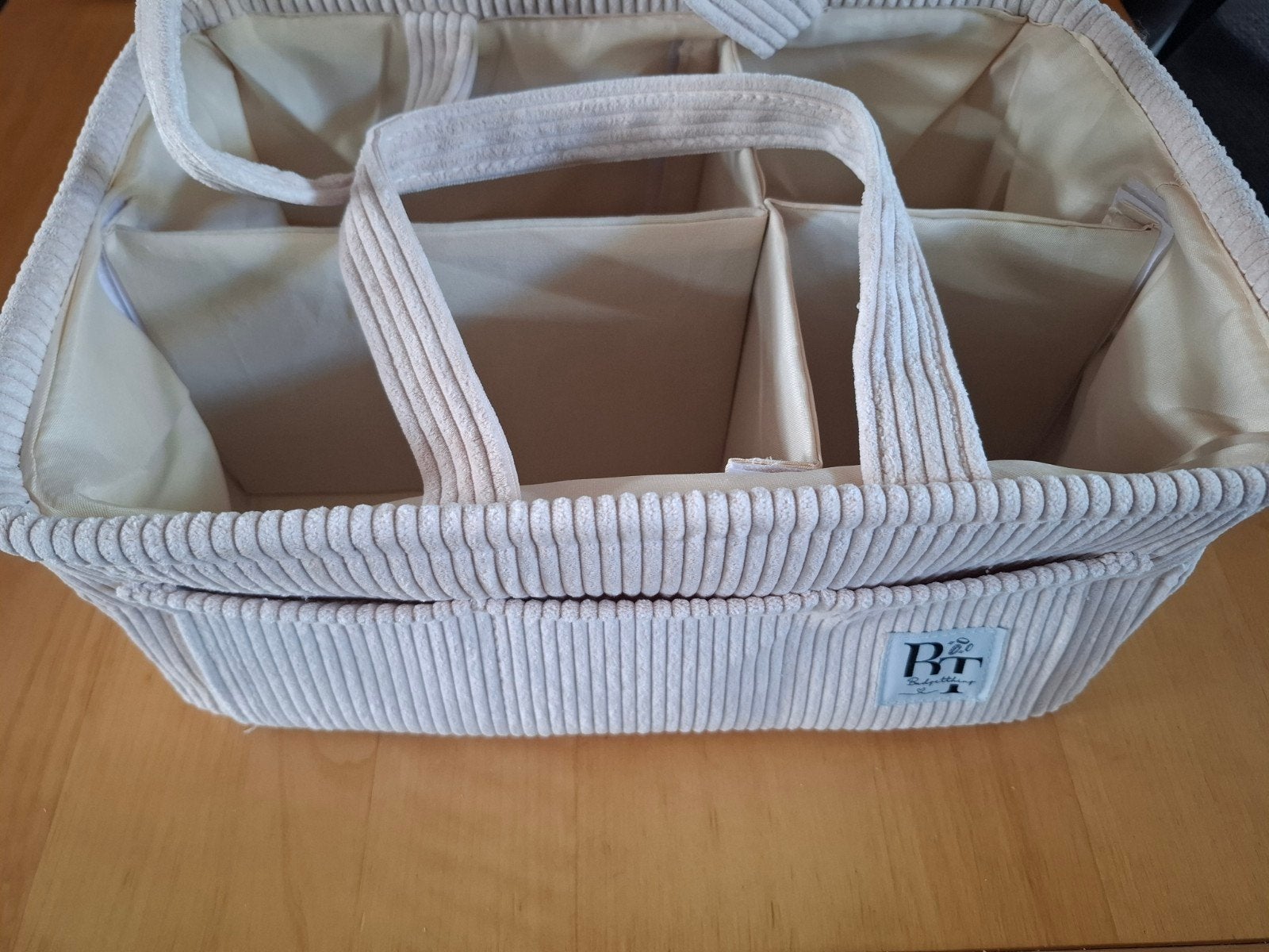 Handige licht beige cashstuffing tas, Ophalen of Verzenden, Zo goed als nieuw, Beige, Overige typen