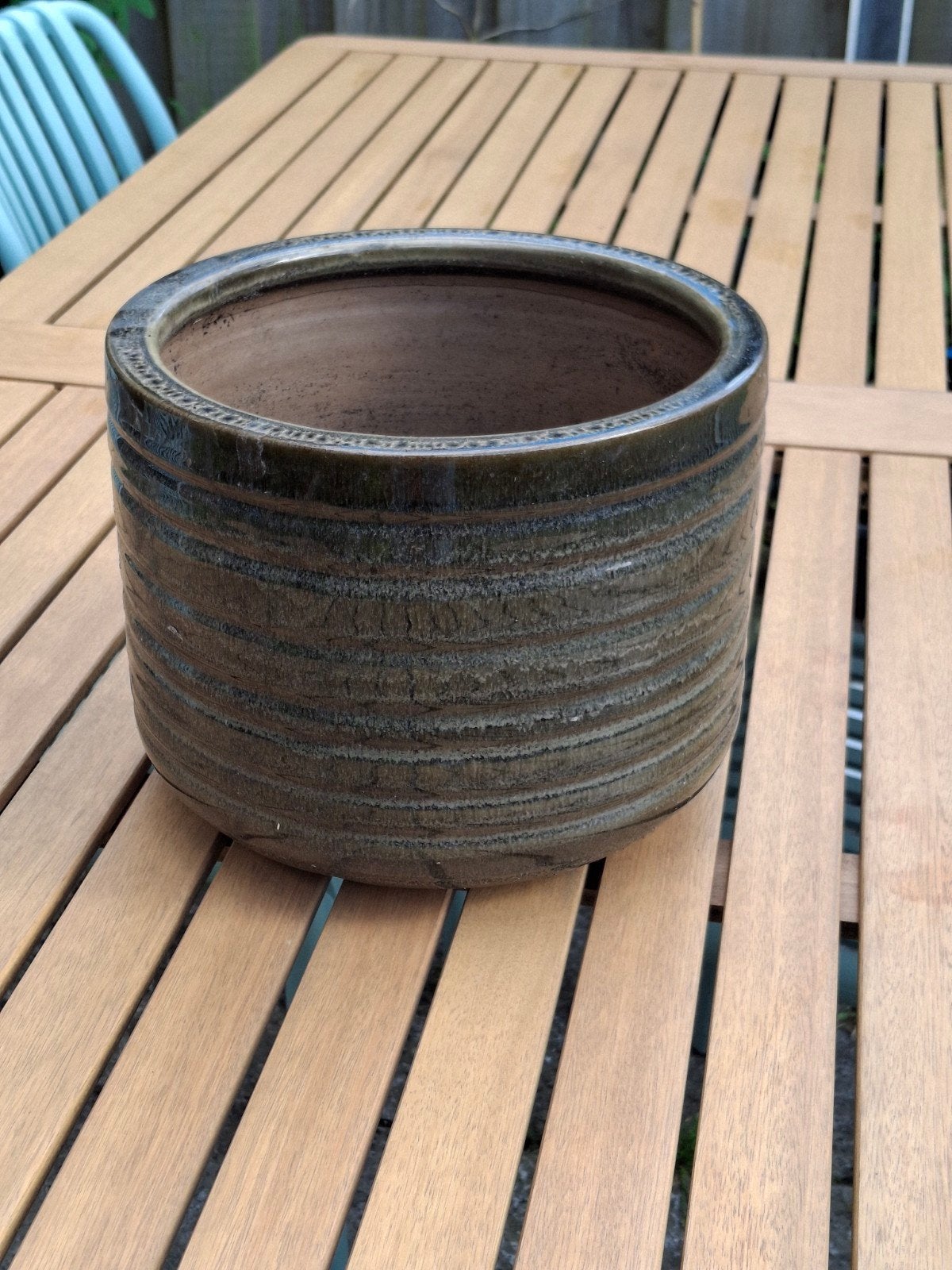 Mooie binnenpot (diameter 20 cm), Tuin en Terras, Rond, Ophalen of Verzenden, Aardewerk, Minder dan 40 cm