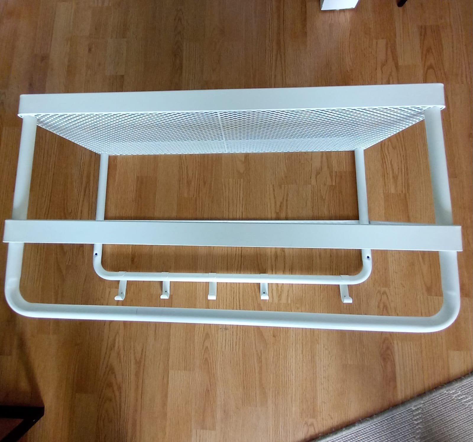 IKEA MACKAPÄR kapstok met 2 planken en 5 haken, Ophalen of Verzenden, Metaal, Wandkapstok, Minder dan 100 cm