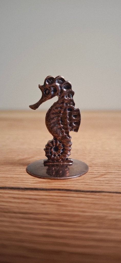 Verzilverd Miniatuur Zeepaardje HH 90 Duits Design (Vintage), Verzamelen, Beelden en Beeldjes, Ophalen of Verzenden, Gebruikt