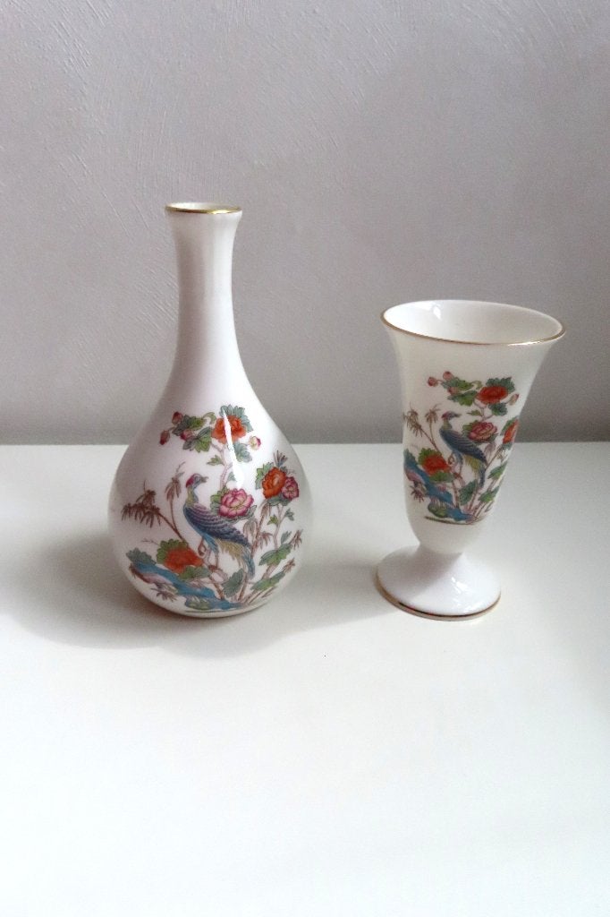 Wedgwood Vaasjes Kutani Crane (4395), Overige materialen, Meerkleurig, Ophalen of Verzenden, Zo goed als nieuw
