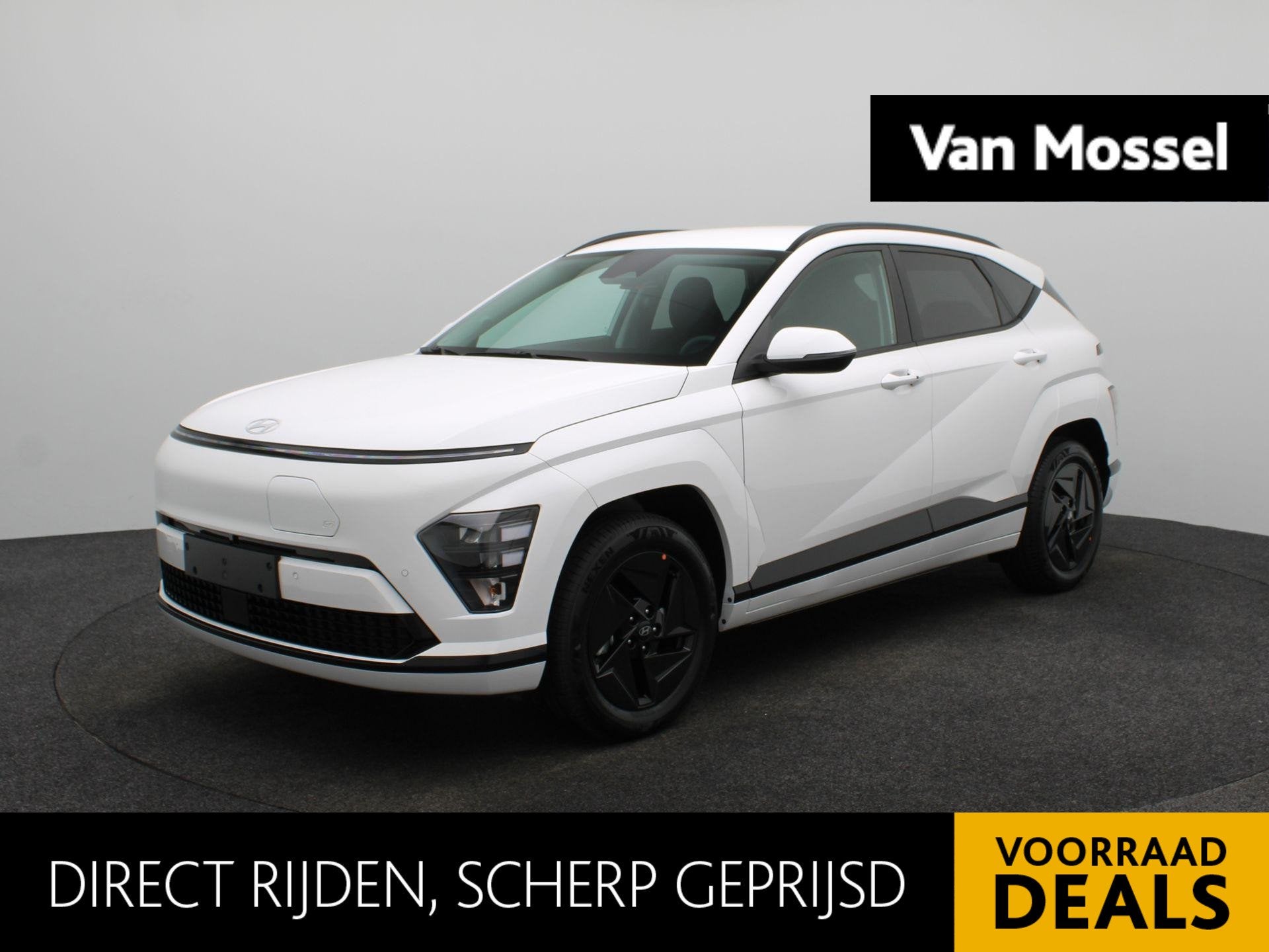 Hyundai Kona Electric Long Range Pure Edition 64.8 kWh | Sto, Stof, Zwart, Met garantie (alle), Wit