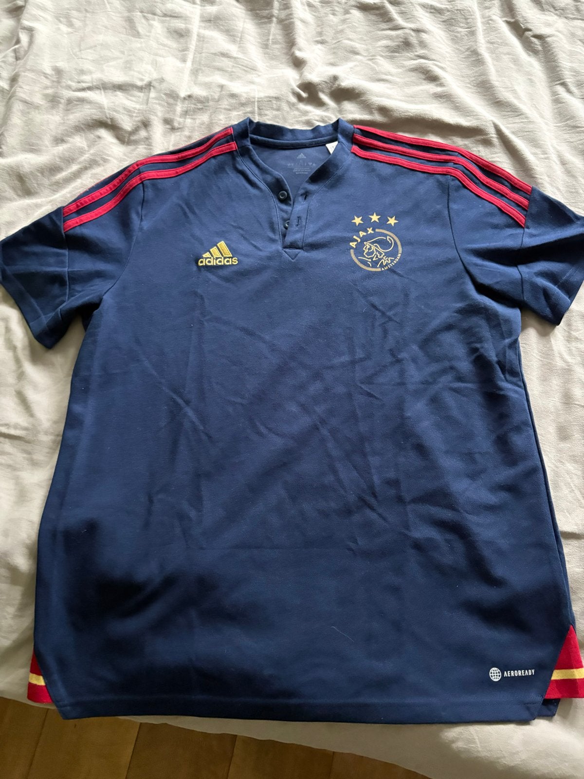 Ajax uitshirt 2022/2023 - Maat L, Ophalen of Verzenden, Zo goed als nieuw, Maat 52/54 (L), Blauw